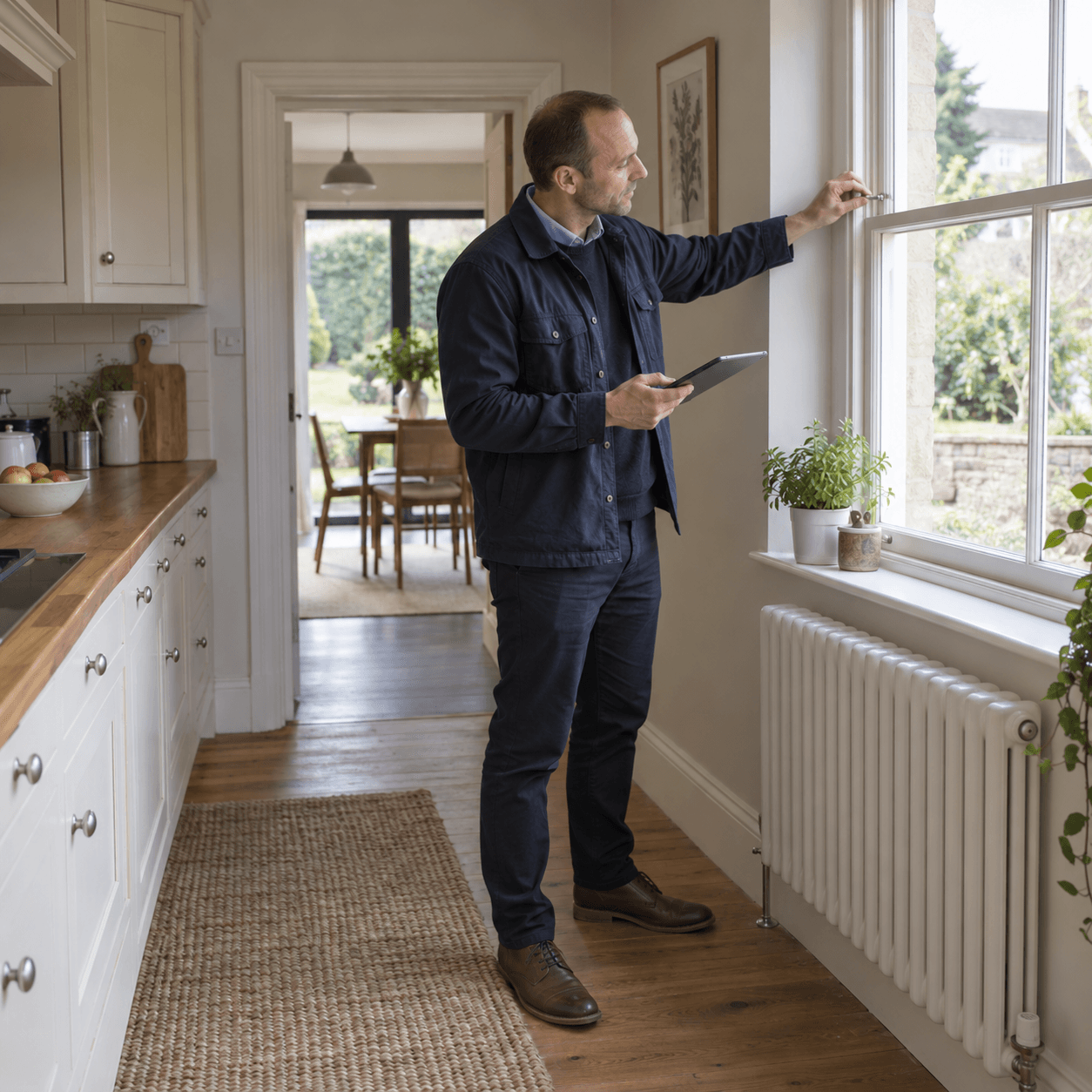 Illustrative condition inspection inside a residential rental property