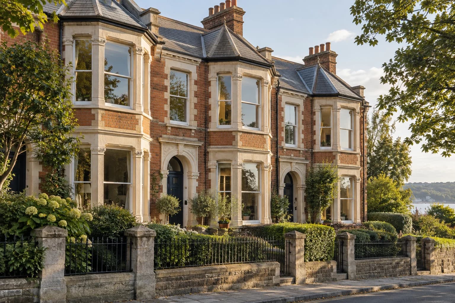 Illustrative maintained British townhouses